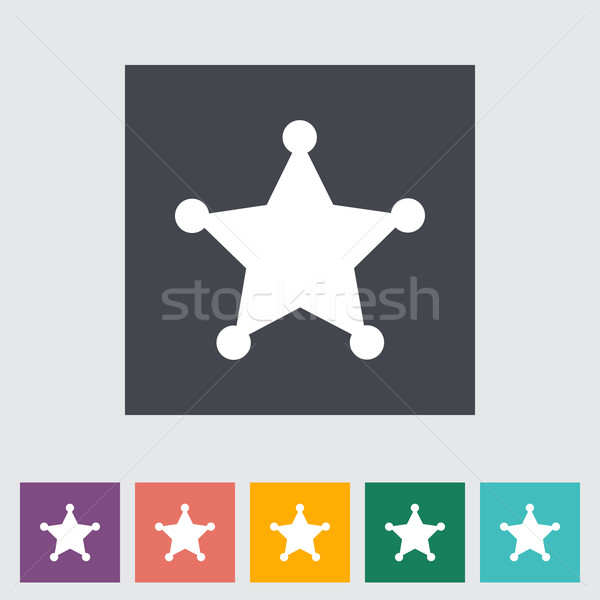 Police single flat icon. Stock photo © smoki