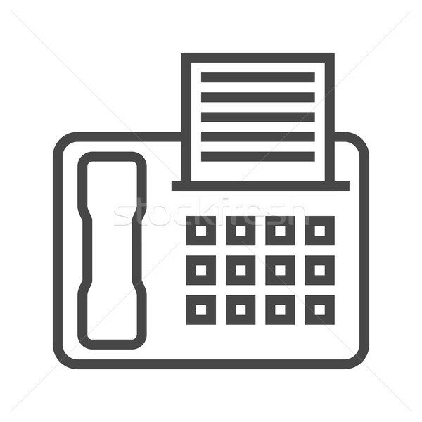 Fax Line Icon Stock photo © smoki