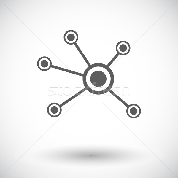 Stock photo: Social network single icon.