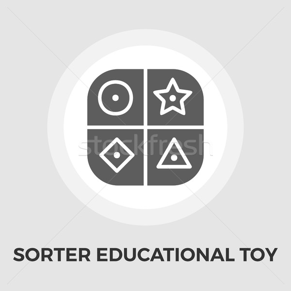 образовательный игрушку вектора икона изолированный белый Сток-фото © smoki