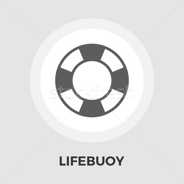 Lifebuoy vector flat icon Stock photo © smoki