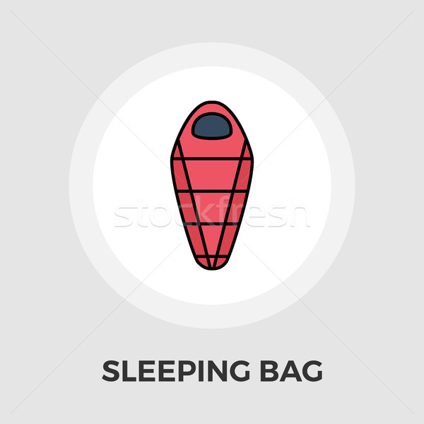 Sleeping bag vector flat icon Stock photo © smoki