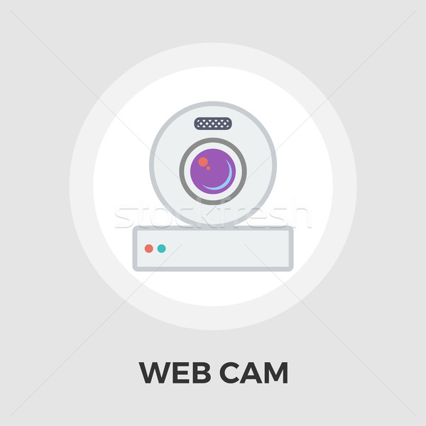 ウェブカメラ アイコン ベクトル 孤立した 白 ストックフォト © smoki