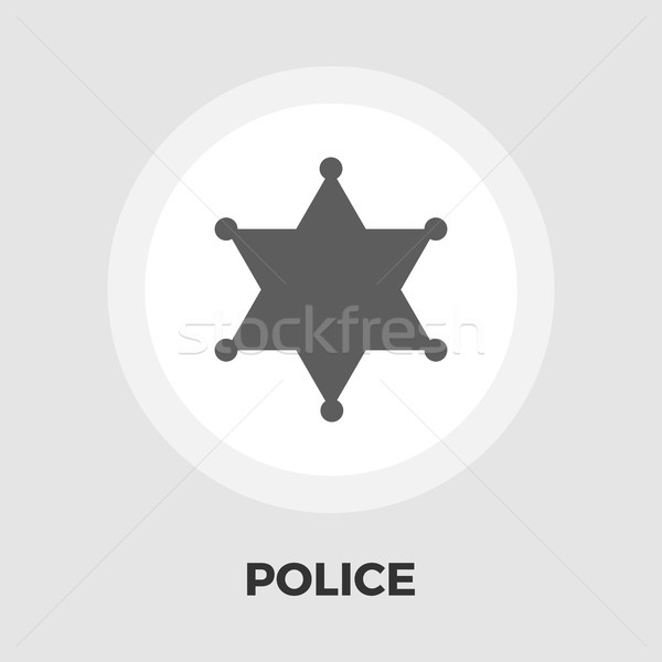 Police icon flat Stock photo © smoki