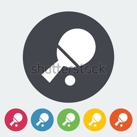 Tênis de mesa ícone círculo esportes tênis exercer Foto stock © smoki