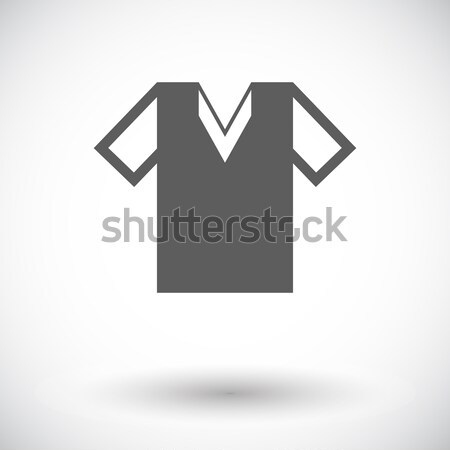 Tshirt icône blanche mode sport Shopping [[stock_photo]] © smoki