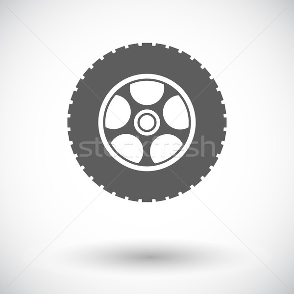 икона автомобилей колесо белый Живопись скорости Сток-фото © smoki