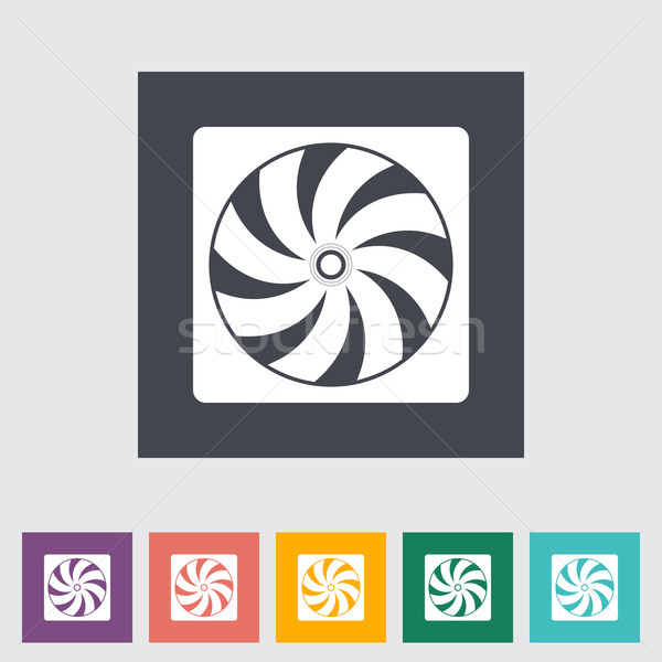 Radiator fan flat icon. Stock photo © smoki