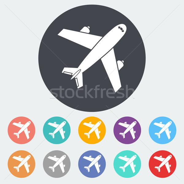 Aeroport icoană cerc proiect semna web Imagine de stoc © smoki