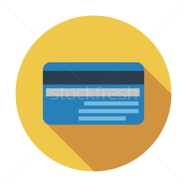 Credit card single flat icon. Stock photo © smoki