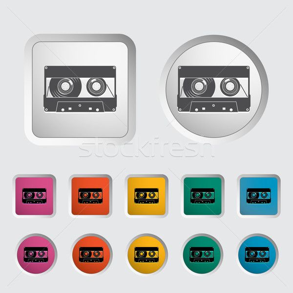 Audiocassette single icon. Stock photo © smoki