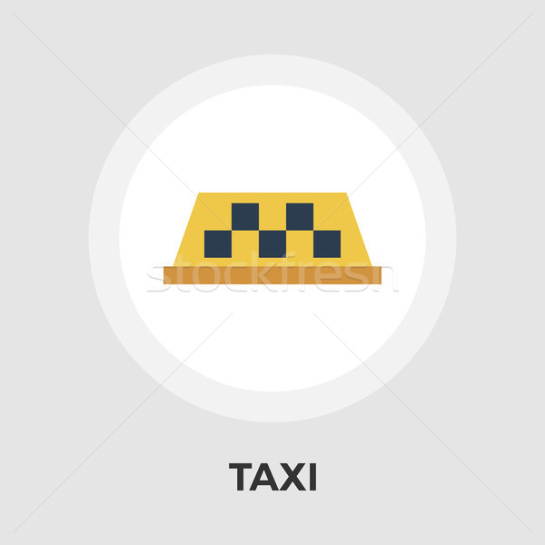 Taxi vector icoană izolat alb Imagine de stoc © smoki