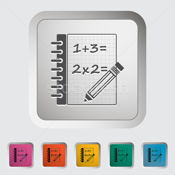 Matematika toll terv diák oktatás ír Stock fotó © smoki