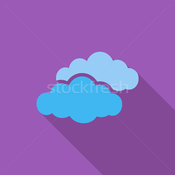 Overcast single flat icon. Stock photo © smoki