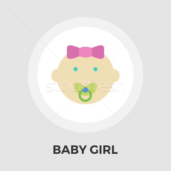 Baby girl Vector Flat Icon Stock photo © smoki