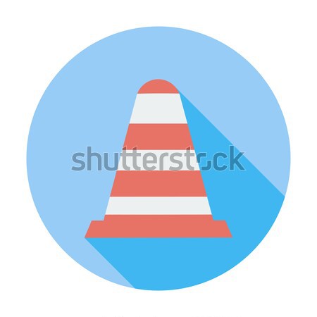 道路 錐體 圖標 顏色 橙 簽署 商業照片 © smoki