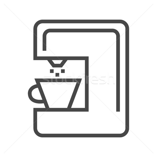 Coffee Maker Line Icon Stock photo © smoki