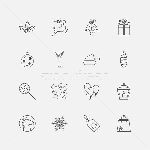 Christmas icons Stock photo © smoki