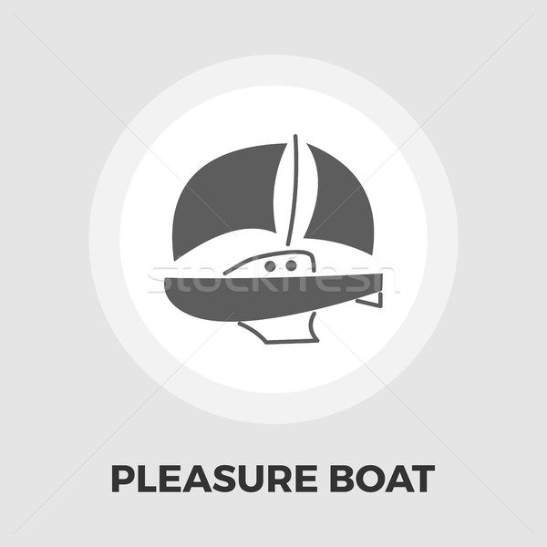 Plaisir bateau icône vecteur isolé blanche Photo stock © smoki