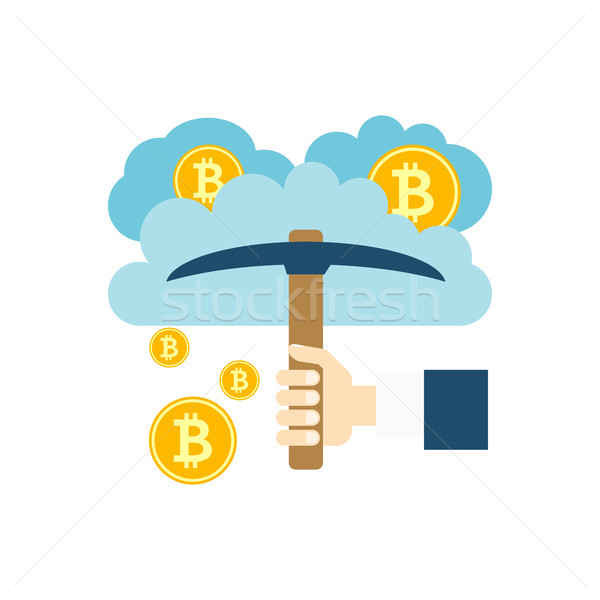 Cloud Mining Vector Icon Stock photo © smoki