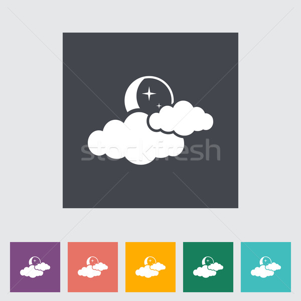 Cloud, moon, star Stock photo © smoki