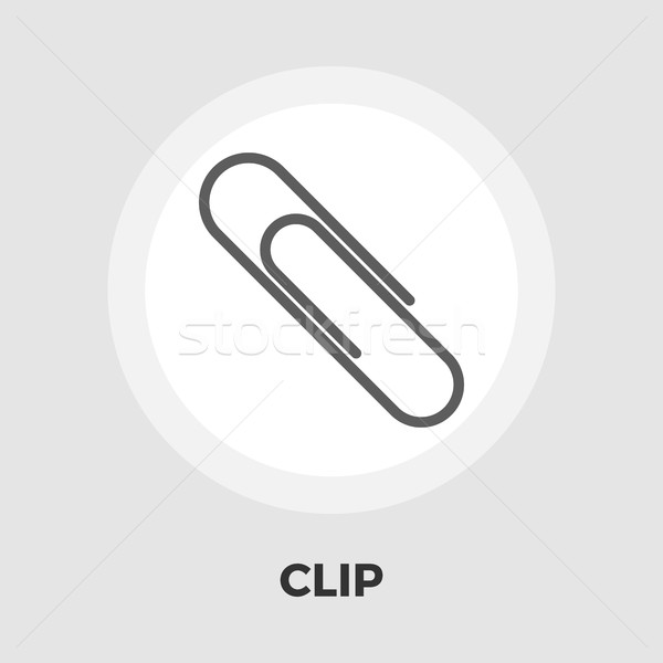 Clip flat icon Stock photo © smoki
