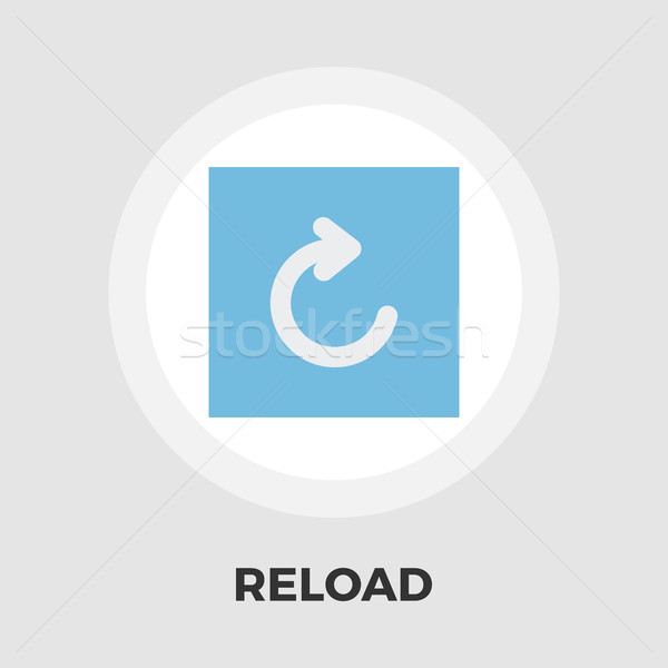Reload icon flat Stock photo © smoki