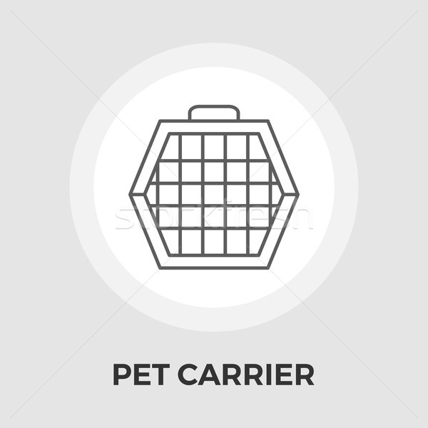 Pet Carrier Flat Icon Stock photo © smoki