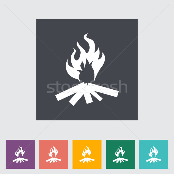 şenlik ateşi yangın doğa dizayn turuncu boyama Stok fotoğraf © smoki