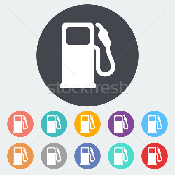 Combustible icono círculo negocios carretera diseno Foto stock © smoki