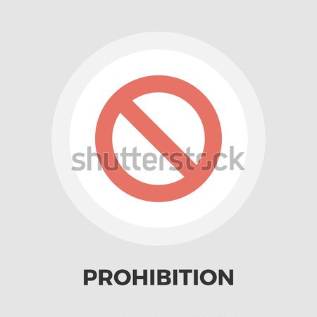 Prohibition icon flat Stock photo © smoki