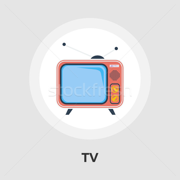 TV flat icon Stock photo © smoki