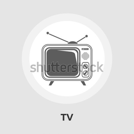 TV flat icon Stock photo © smoki