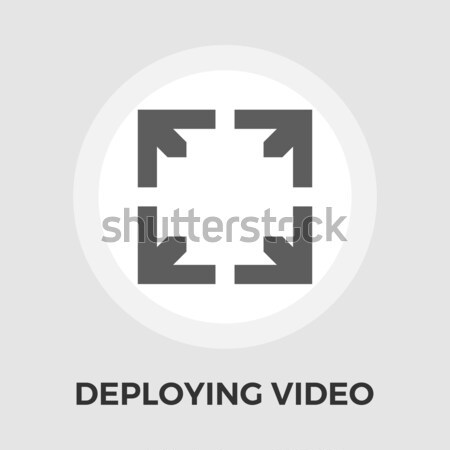 Deploying video flat icon. Stock photo © smoki