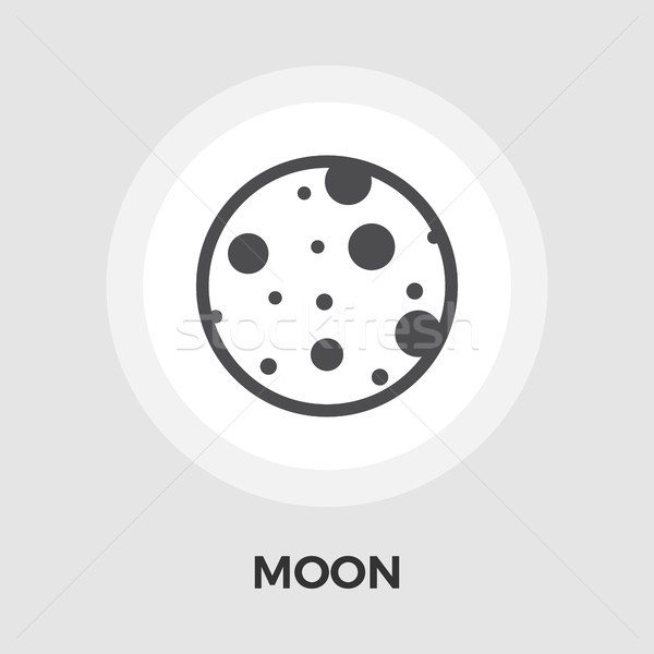 Moon flat icon Stock photo © smoki