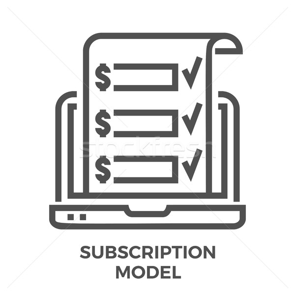 Subscription model line icon Stock photo © smoki