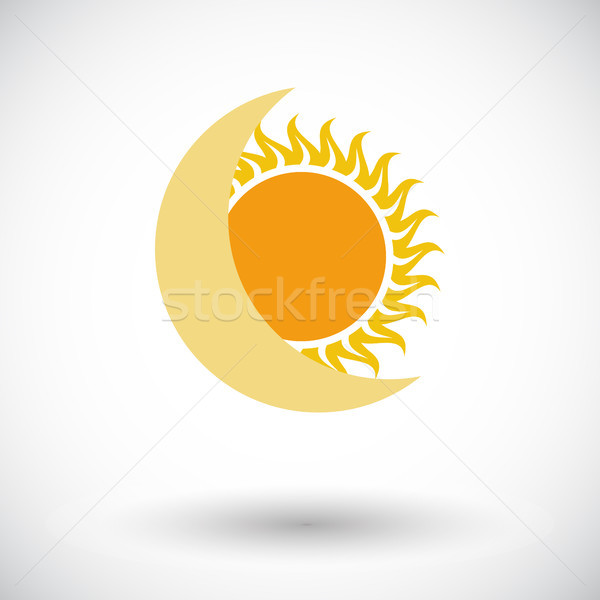 Nap fogyatkozás ikon fehér földgömb természet Stock fotó © smoki