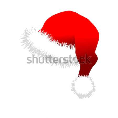 Red Santa Claus Hat, beard and glasses. Stock photo © smoki