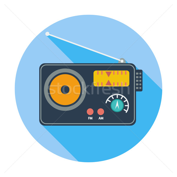 Radio ikona kolor projektu retro dźwięku Zdjęcia stock © smoki
