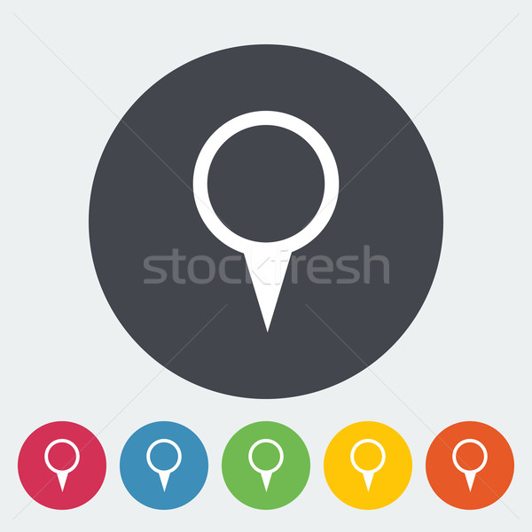 Mapa icono círculo negocios tecnología signo Foto stock © smoki