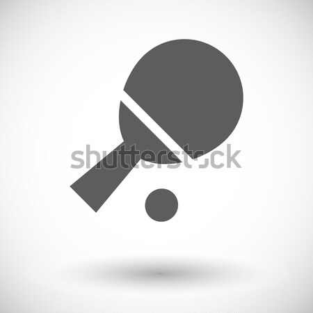 Tenis stołowy ikona biały sportu sztuki tabeli Zdjęcia stock © smoki
