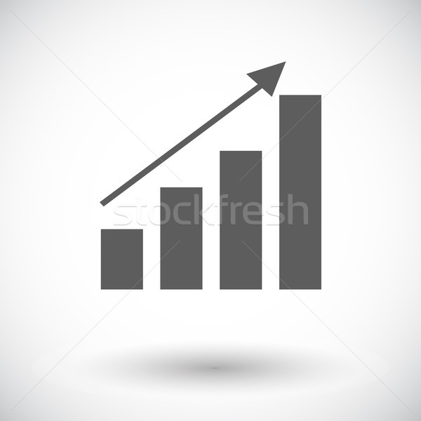 Graph flat single icon. Stock photo © smoki