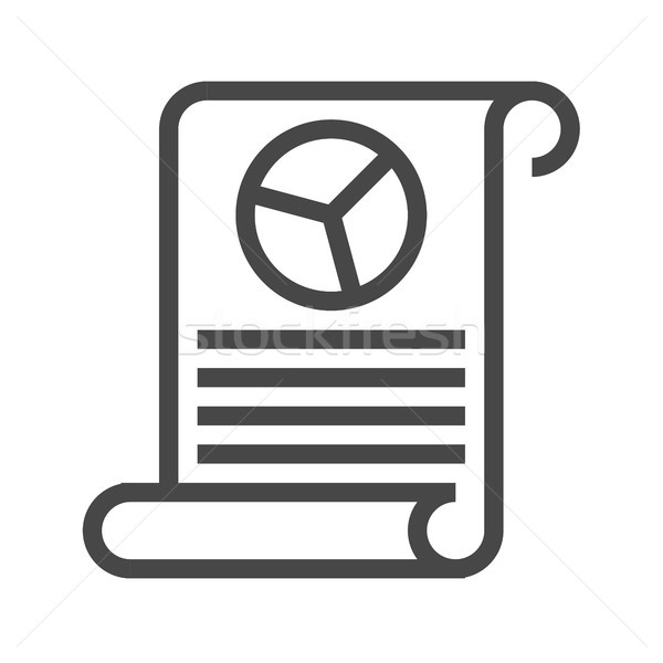 Report Thin Line Vector Icon Stock photo © smoki