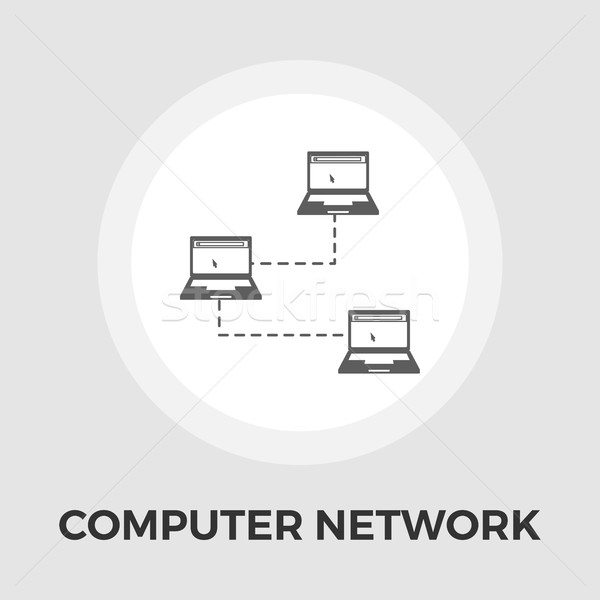 Computer Symbol Vektor isoliert weiß editierbar Stock foto © smoki