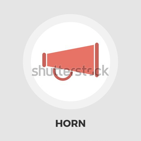 Horn flat icon Stock photo © smoki