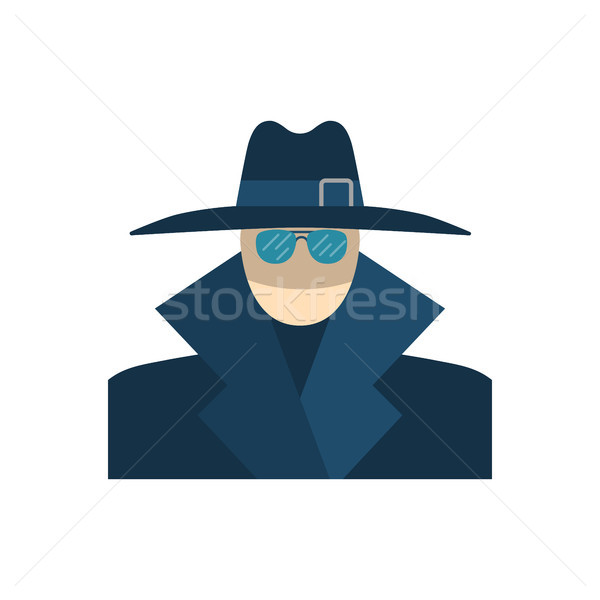 Anonimowy wektora ikona szpieg ukryty bezpieczeństwa Zdjęcia stock © smoki