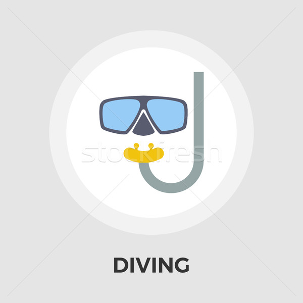 Buceo vector icono aislado blanco Foto stock © smoki