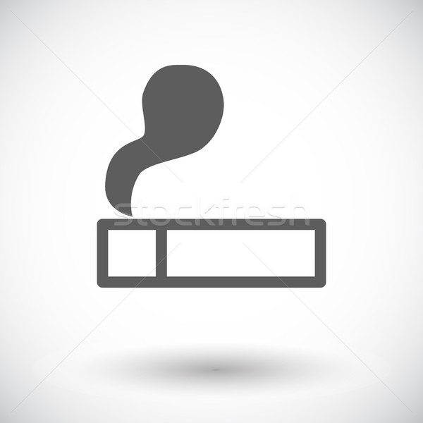 Encendedor icono blanco humo signo negro Foto stock © smoki