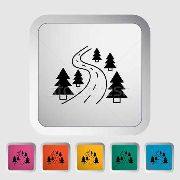 Road icon Stock photo © smoki