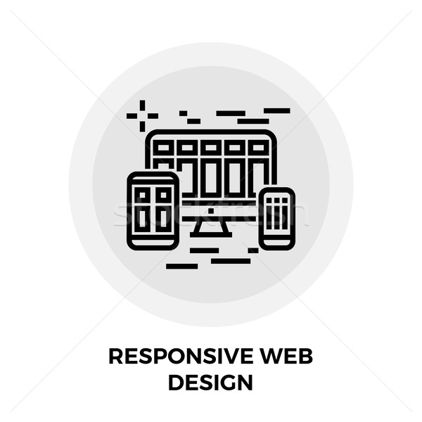 Responsive Web Design Line Icon Stock photo © smoki